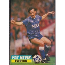 Signed picture of Pat Nevin the Everton footballer.